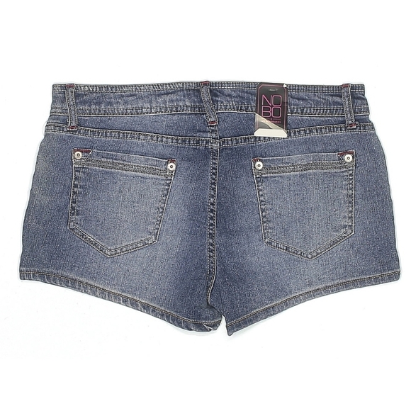 NWT No Boundaries Blue Jean Shorts with Red and White Accents - Picture 2 of 5